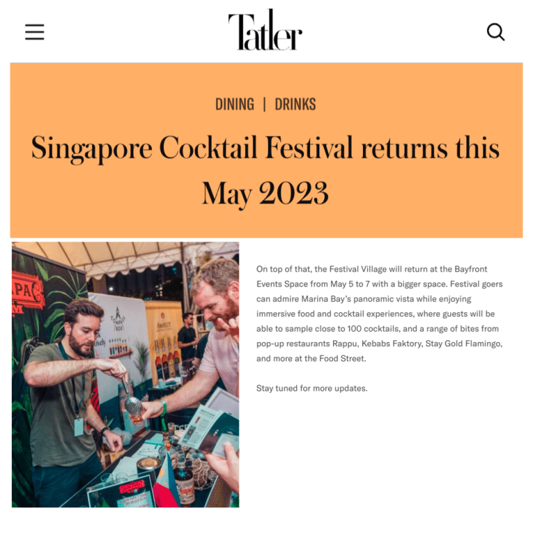 Singapore Cocktail Festival 2023